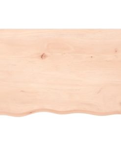 Zidna polica 80x50x(2-4) cm neobrađena masivna hrastovina