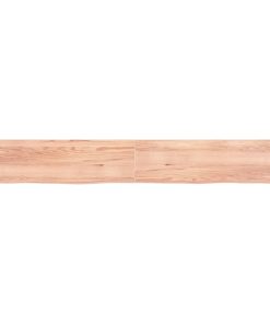 Zidna polica svjetlosmeđa 220x30x(2-4) cm obrađena hrastovina