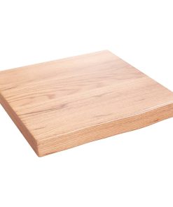 Zidna polica svjetlosmeđa 40x40x(2-4) cm obrađena hrastovina