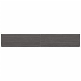 Zidna polica tamnosiva 180x30x(2-6) cm od obrađene hrastovine