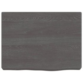 Zidna polica tamnosiva 40x30x(2-6) cm od obrađene hrastovine