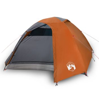 Šator za 4 osobe sivo-narančasti 267 x 272 x 145 cm taft 185T