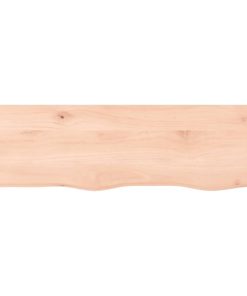 Zidna polica 100x30x(2-6) cm neobrađena masivna hrastovina
