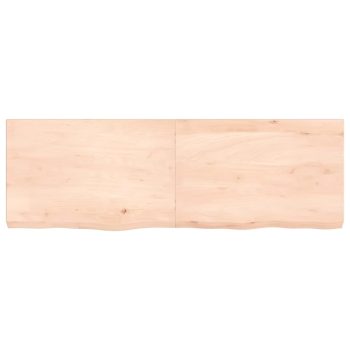 Zidna polica 120x40x(2-6) cm neobrađena masivna hrastovina