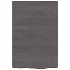 Zidna polica tamnosmeđa 40x60x(2-4) cm od obrađene hrastovine