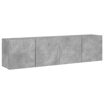 Zidni TV ormarići 2 kom sivi boja betona 80x30x41 cm