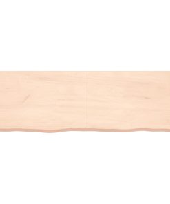Zidna polica 160x50x(2-6) cm neobrađena masivna hrastovina