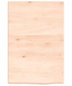 Zidna polica 40x60x(2-4) cm neobrađena masivna hrastovina