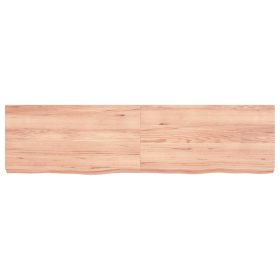 Zidna polica svjetlosmeđa 120x30x(2-6) cm obrađena hrastovina