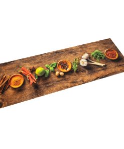 Kuhinjski tepih perivi s uzorkom začina 45 x 150 cm baršunasti