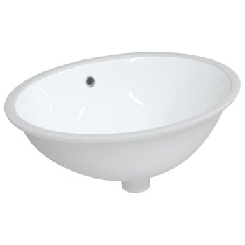 Kupaonski umivaonik bijeli 56x41x20 cm ovalni keramički