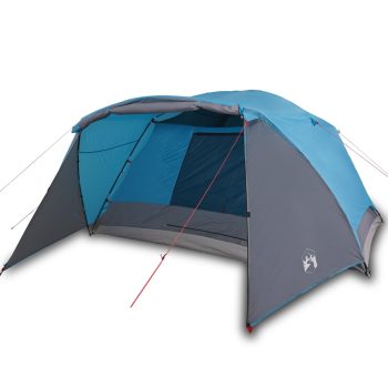 Šator za kampiranje za 4 osoba plavi 350x280x155 cm taft 190T