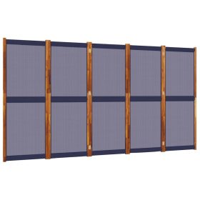 Sobna pregrada s 5 panela tamnoplava 350 x 180 cm