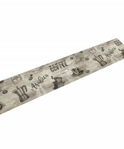 Kuhinjski tepih perivi s natpisom 60 x 300 cm baršunasti sivi
