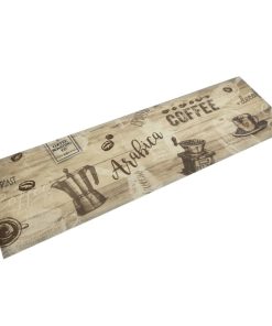 Kuhinjski tepih perivi s natpisom Coffee 45 x 150 cm baršunasti