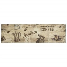 Kuhinjski tepih perivi s natpisom Coffee 45 x 150 cm baršunasti