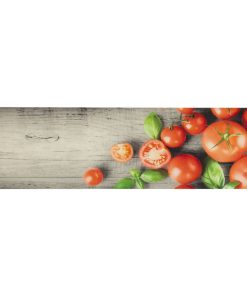 Kuhinjski tepih perivi s uzorkom rajčica 45 x 150 cm baršunasti