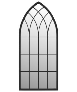 Ogledalo crno 100 x 45 cm željezno za unutarnju upotrebu