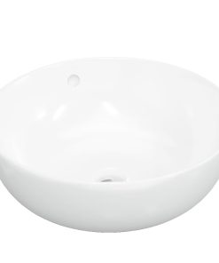Umivaonik bijeli 44x17 cm keramički okrugli