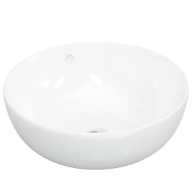 Umivaonik bijeli 44x17 cm keramički okrugli