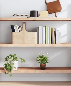 Zidna polica 120x40x(2-4) cm neobrađena masivna hrastovina
