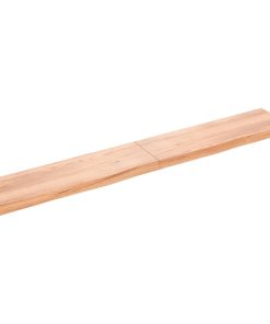 Zidna polica svjetlosmeđa 200x30x(2-6) cm obrađena hrastovina