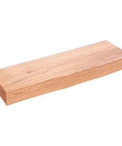 Zidna polica svjetlosmeđa 60x20x6 cm od obrađene hrastovine