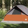 Kupolasti obiteljski šator 6 osoba sivo-narančasti vodootporni