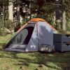 Kupolasti šator za kampiranje za 2 osobe sivo-narančasti