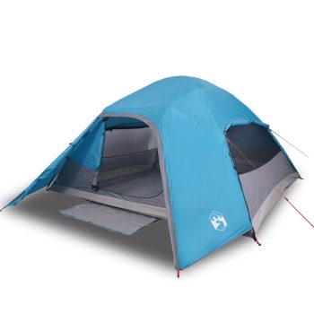 Kupolasti šator za kampiranje za 4 osobe plavi vodootporni