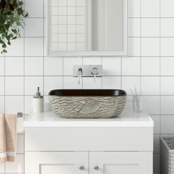 Nadgradni umivaonik sivo-crni 48 x 37