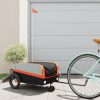 Prikolica za bicikl crno-narančasta 30 kg željezna