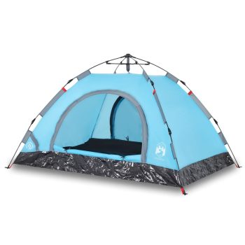 Šator za kampiranje za 4 osobe plavi brzo otpuštanje