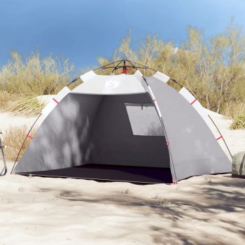 Šator za plažu za 2 osobe vodootporni sivi