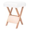 Sklopivi masažni stolac sa sjedalom debljine 12 cm bijeli
