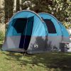 Tunelski šator za kampiranje za 4 osobe plavi vodootporni