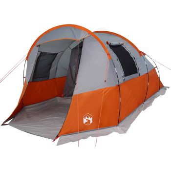 Tunelski šator za kampiranje za 4 osobe sivo-narančasti