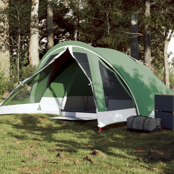 Šator s kabinom za kampiranje za 4 osoba zeleni vodootporni