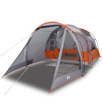 Tunelski šator za kampiranje za 4 osobe sivi vodootporni