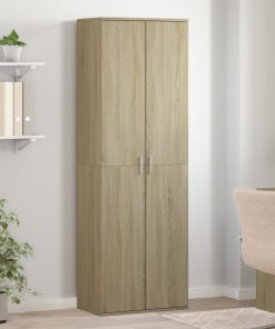 Visoka komoda boja hrasta sonome 60x35x180 cm konstruirano drvo