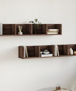 Zidni ormarići 2 kom boja hrasta 99x18x16
