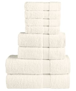 8-dijelni vrhunski set ručnika krem 600 gsm 100 % pamuk