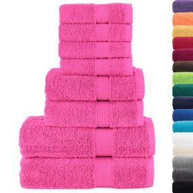 8-dijelni vrhunski set ručnika ružičasti 600 gsm 100 % pamuk