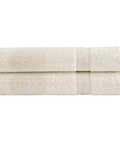 Ručnici 2 kom krem 100 x 200 cm 600 gsm od 100 % pamuka