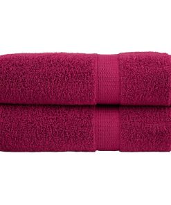 Ručnici za kupanje 2 kom bordo 100 x 150 cm 600 gsm 100 % pamuk