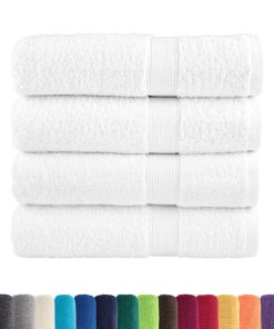 Ručnici za kupanje 4 kom bijeli 100x150 cm 600 gsm 100 % pamuk