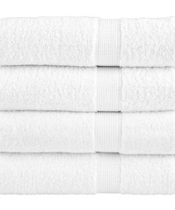 Ručnici za kupanje 4 kom bijeli 100x150 cm 600 gsm 100 % pamuk