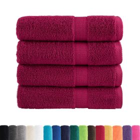 Ručnici za kupanje 4 kom bordo 100 x 150 cm 600 gsm 100 % pamuk