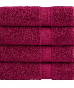 Ručnici za kupanje 4 kom bordo 100 x 150 cm 600 gsm 100 % pamuk