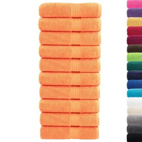 Ručnici za ruke 10 kom narančasti 50x100 cm 600 gsm 100 % pamuk